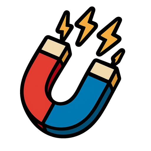 Magnet.
In-Game asset.  2d.  High contrast.  No shadows