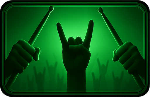 add drum sticks held on both sides