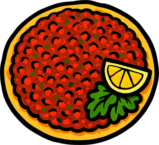 Lahmacun.
In-Game asset.  2d.  High contrast.  No shadows