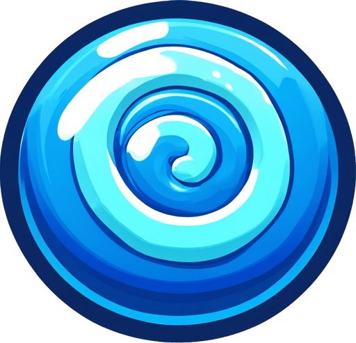 Blue circular candy