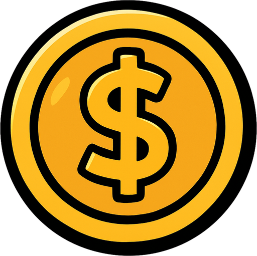 Coin.
In-Game asset.  2d.  High contrast.  No shadows
