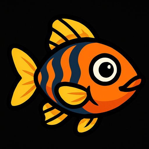 fish.
In-Game asset.  2d.  High contrast.  No shadows