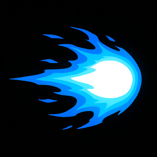 Plasma projectile.
In-Game asset.  2d.  High contrast.  No shadows