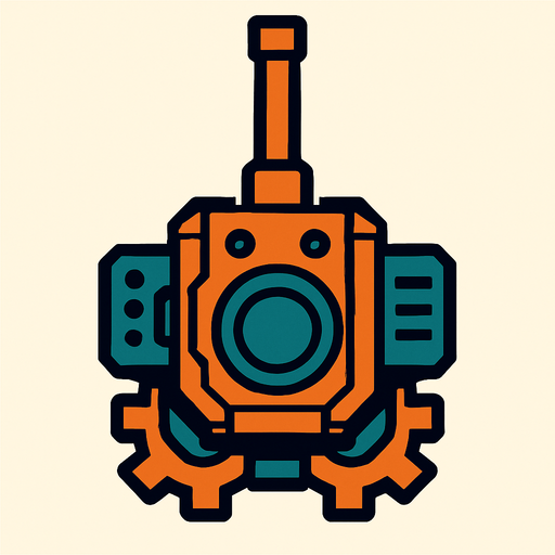 Top atan makina yukardan bakış.
In-Game asset.  2d.  High contrast.  No shadows