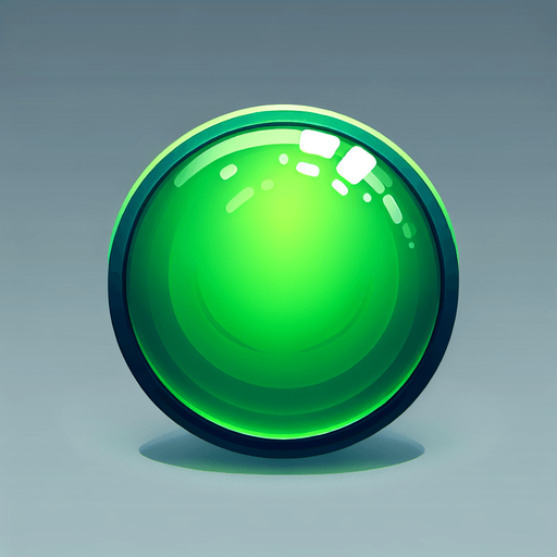 green notification bubble.
Single Game Texture. In-Game asset. 2d. Blank background. High contrast. No shadows.