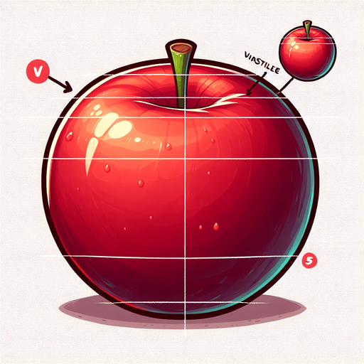 una manzana redonda.
Single Game Texture.  In-Game asset.  2d.  Blank background.  High contrast.  No shadows