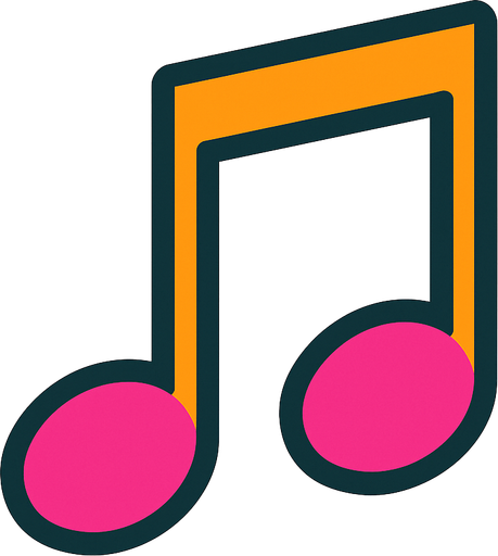 2D muzik notasi.
In-Game asset.  2d.  High contrast.  No shadows