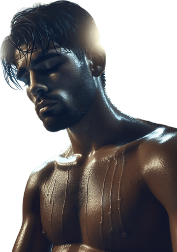 A boxer has lost the match..