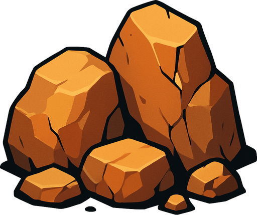 rocas grande.
In-Game asset.  2d.  High contrast.  No shadows