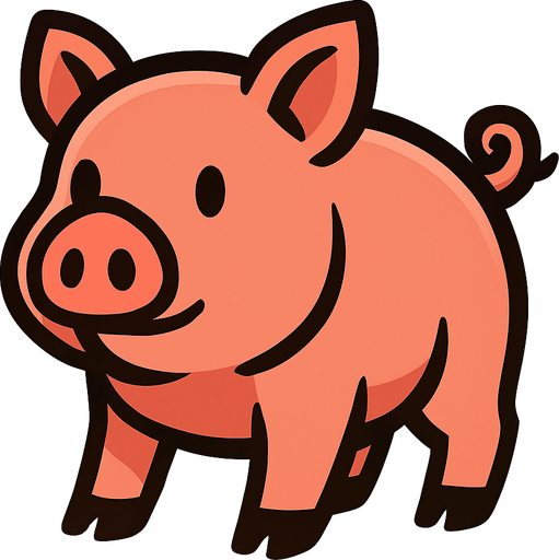 pig.
In-Game asset.  2d.  High contrast.  No shadows
