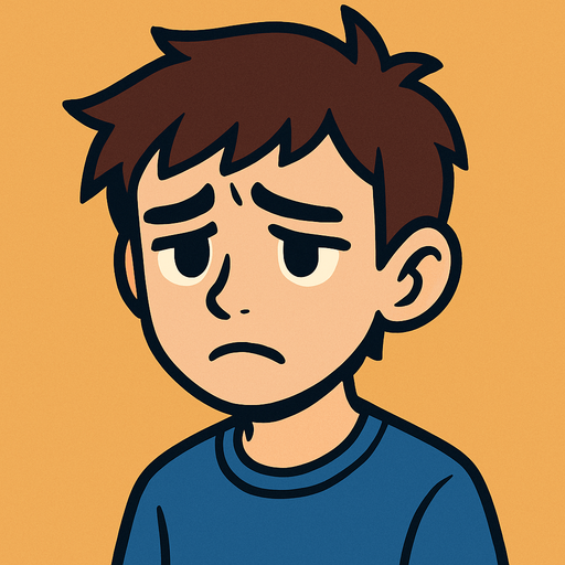 The character is a little boy that is sad and 17 years old.
In-Game asset.  2d.  High contrast.  No shadows. Kid