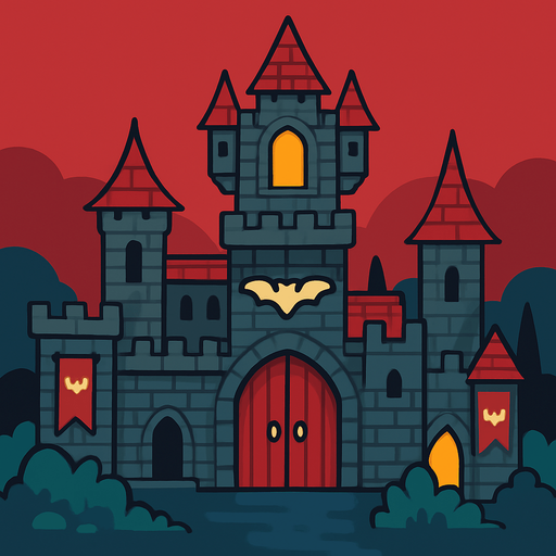 vampire castle rpg. 2d. no shadows.