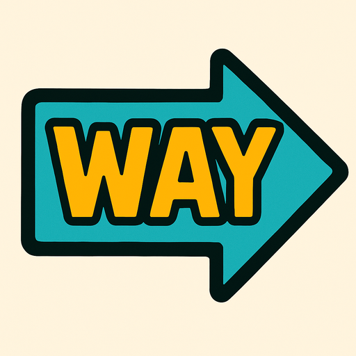WAY.
In-Game asset.  2d.  High contrast.  No shadows