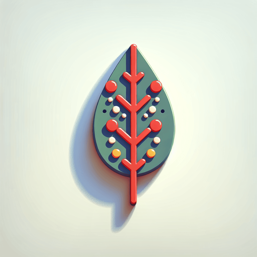 a christmas leaf. plastic style. Single Game Texture. In-Game asset. 2d. Blank background. High contrast. No shadows.