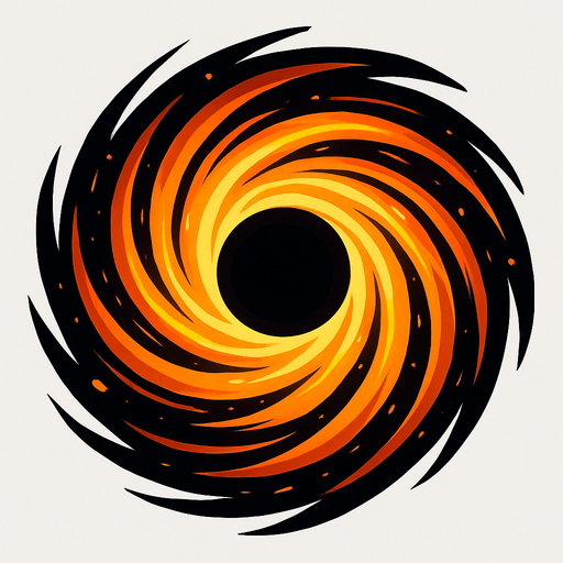 Sarmal kara delik girdap.
In-Game asset.  2d.  High contrast.  No shadows