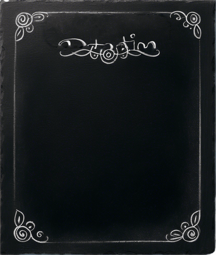 "POTION" handwritten in chalk