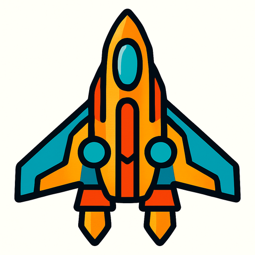 spaceship.
In-Game asset.  2d.  High contrast.  No shadows