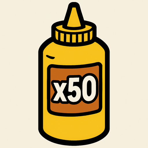 Mustard Bottle, label is x50.
In-Game asset.  2d.  High contrast.  No shadows