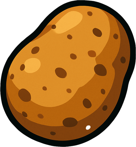 Potato.
In-Game asset.  2d.  High contrast.  No shadows