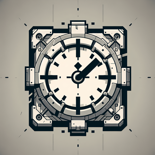 create a clock.
Single Game Texture.  In-Game asset.  2d.  Blank background.  High contrast.  No shadows