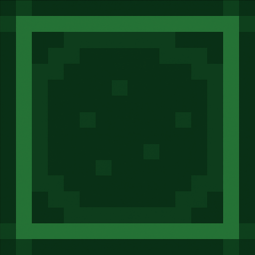 dark green square 16*16 pixels pixel art.
In-Game asset.  2d.  High contrast.  No shadows