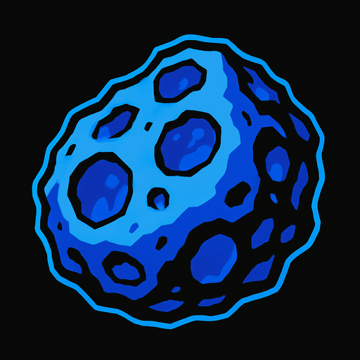 Astreroit cobalt.
In-Game asset.  2d.  High contrast.  No shadows