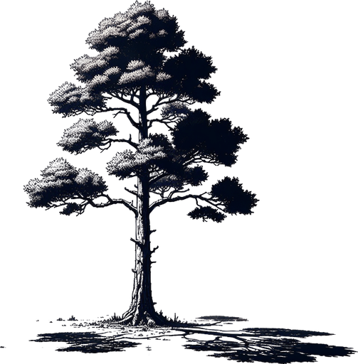 tree.
Single Game Texture. In-Game asset. 2d. Blank background. High contrast. No shadows.