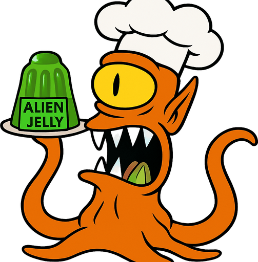 Make my character orange, have a chef's hat and make him hold some Alien Jelly