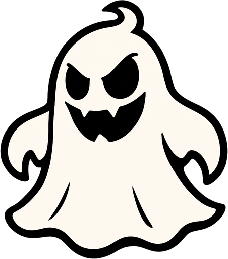dont legs and hands this a white ghost.
In-Game asset.  2d.  High contrast.  No shadows
