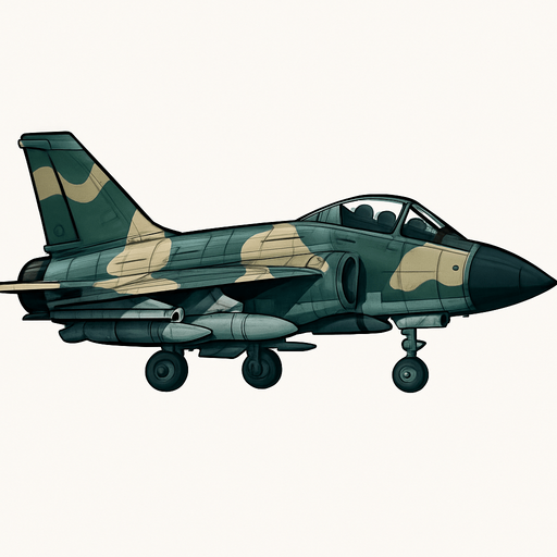Savaş uçağı, gerçekçi, yazısız, yandan görünüm.
In-Game asset.  High contrast.  No shadows