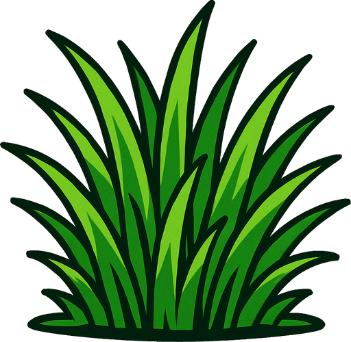 Grass.
In-Game asset.  2d.  High contrast.  No shadows