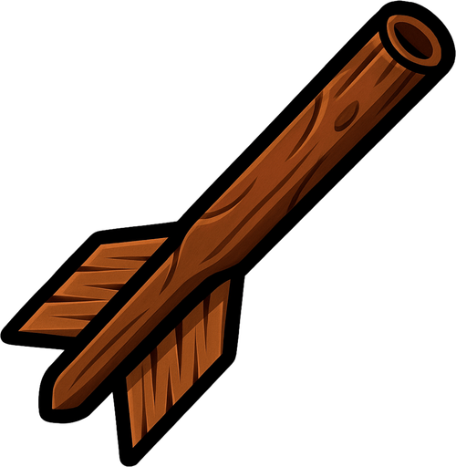 Following this art style, made a wooden arrow with no head