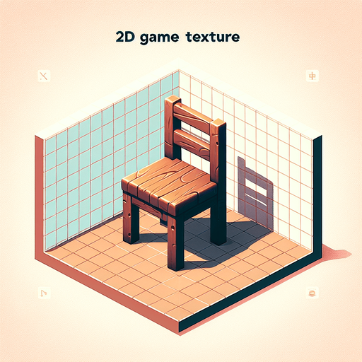 Chair.
Single Game Texture.  In-Game asset.  2d.  Blank background.  High contrast.  No shadows