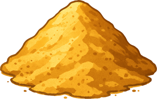 Montículo de arena realista 2D.
In-Game asset.  2d.  High contrast.  No shadows