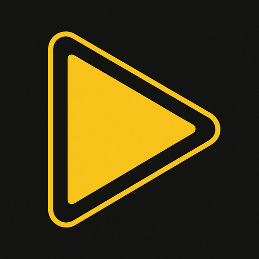 Un simbolo de continuar sin letras, como un triangulo.
In-Game asset.  2d.  High contrast.  No shadows