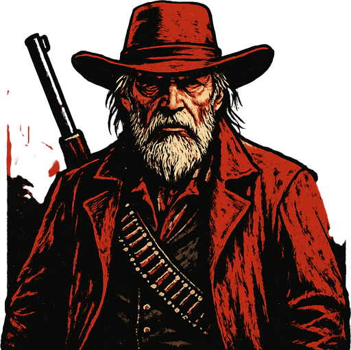 Make me a boss for RDR2.
In-Game asset.  2d.  High contrast.  No shadows