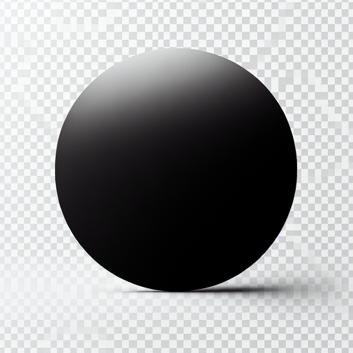 Simple black circle with transparent background