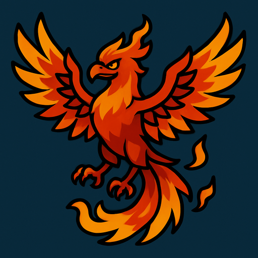 Phoenix.
In-Game asset.  2d.  High contrast.  No shadows