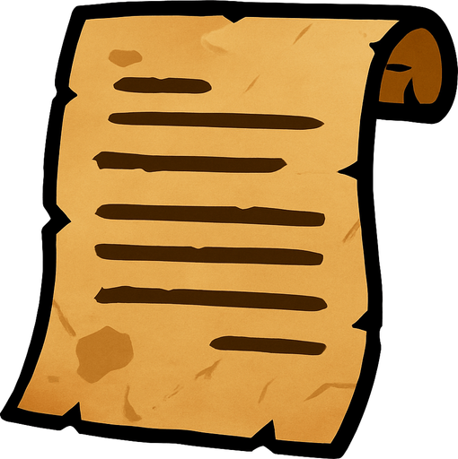 Paper.
In-Game asset.  2d.  High contrast.  No shadows