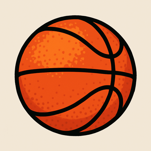 Basketbol topu.
In-Game asset.  2d.  High contrast.  No shadows