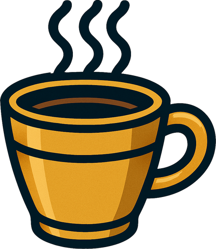 coffee cup.
In-Game asset.  2d.  High contrast.  No shadows