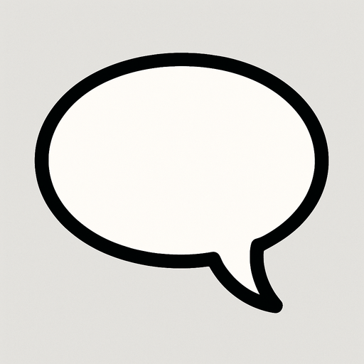 Konuşma balonu.
In-Game asset.  2d.  High contrast.  No shadows