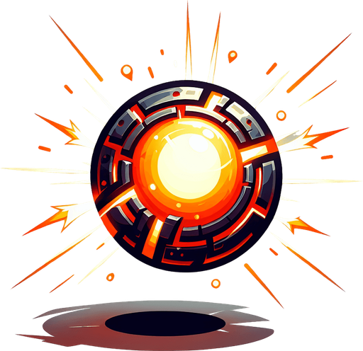 A round energy based projectile.
Single Game Texture. In-Game asset. 2d. Blank background. High contrast. No shadows.