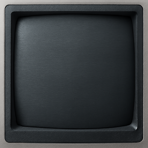 A blank CRT monitor screen with scanlines.
Realistic