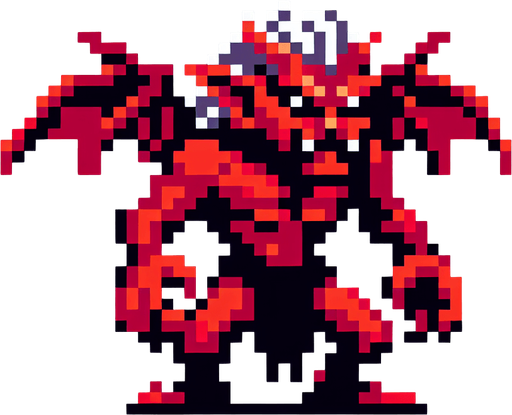 Pixel art in SNES Castlevania style. Red goblin Single Game Texture. In-Game asset. 2d. Blank background. High contrast. No shadows. Pixel art in SNES Castlevania style. Red goblin