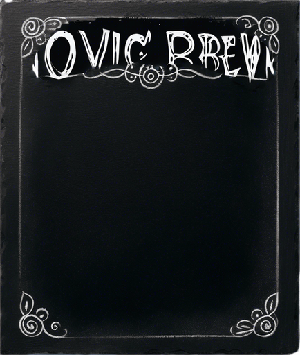 Text "NOVICE BREW" handwritten in white chalk
