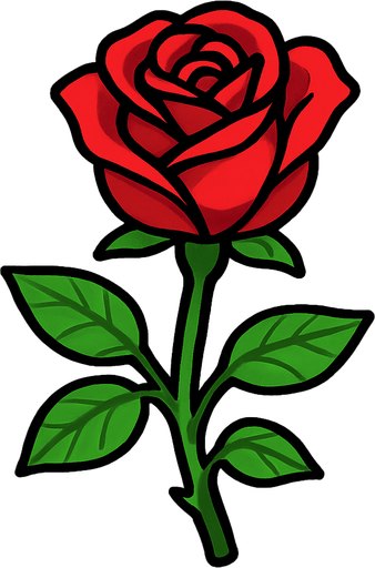 2d side scroller rose fresh rose flower.
In-Game asset.  2d.  High contrast.  No shadows