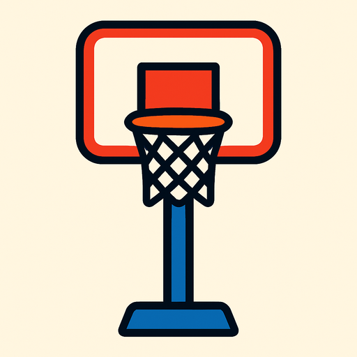 ı need basketball station.
In-Game asset.  2d.  High contrast.  No shadows