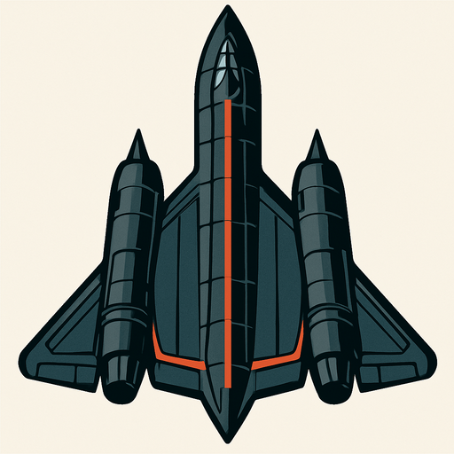 SR-71 uppifrån.
In-Game asset.  2d.  High contrast.  No shadows