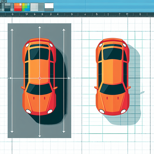 car top view design like in children's cartoons image.
Single Game Texture. In-Game asset. 2d. Blank background. High contrast. No shadows.